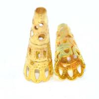 Ijzer Bead Cap, plated, gouden, 5-40mm, Verkocht door PC