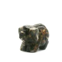 African Bloodstone Dekoration, Pig, Carved, blandede farver, 38mm, Solgt af PC