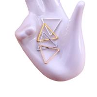 Mässing Smycken Hängen, Triangle, plated, Unisex, blandade färger, nickel, bly och kadmium gratis, 15x1mm, Säljs av PC