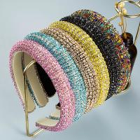 Hair Bands Cloth fashion jewelry & for woman & with rhinestone 20mm Sold By PC