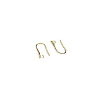 نحاس هوك Earwire, النحاس, لون الذهب مطلي, ديي, ذهبي, النيكل والرصاص والكادميوم الحرة, 8x20mm, تباع بواسطة زوج