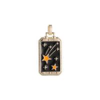 Brass Jewelry Pendants Rectangle plated DIY & enamel nickel lead & cadmium free Sold By Lot