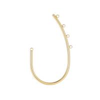 laiton Cuff Earring Trouver, Placage de couleur d'or, DIY, doré, protéger l'environnement, sans nickel, plomb et cadmium, 33x56.50mm, 10pairescouple/lot, Vendu par lot