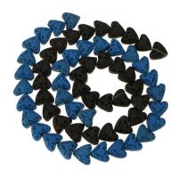 Bead, Heart, udskårne, flere farver til valg, 13x15x9mm, Solgt Per Ca. 16 inch Strand