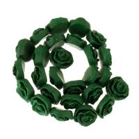 Bead, Rose, udskårne & forskellig størrelse for valg, grøn, Solgt Per Ca. 16 inch Strand