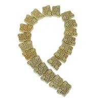 Bead, udskårne, beige, 21x31x11mm, 20pc'er/Strand, Solgt Per Ca. 17.5 inch Strand