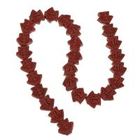 Cinnabar Beads Garment carved dark red Sold Per Approx 16 Inch Strand