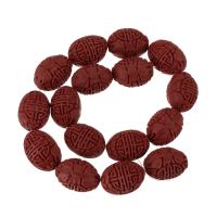 Cinnabar Beads carved dark red Sold Per Approx 16.5 Inch Strand