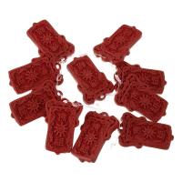 pendente, lavorato, rosso scuro, 38x57x8mm, 10PC/filo, Venduto per Appross. 12 pollice filo