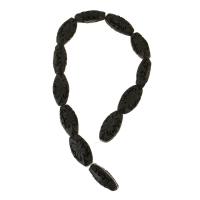 grânulos, miçangas, esculpida, preto, 30x15x10mm, 12PCs/Strand, vendido para Aprox 14.5 inchaltura Strand