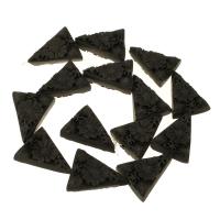 goutte, triangle, sculpté, noire, 27x21x9mm, 14PC/brin, Vendu par Environ 15 pouce brin