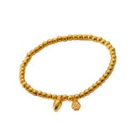 Pulseira de aço titânio, Partículas de aço, with 1.97inch extender chain, joias de moda & para mulher, dourado, comprimento Aprox 6.69 inchaltura, vendido por PC