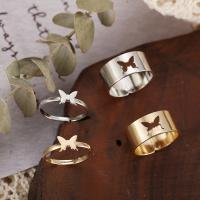 Zinc Alloy ring Set, forgyldt, mode smykker & sommerfugl design & Unisex & forskellige stilarter for valg, flere farver til valg, nikkel, bly & cadmium fri, Solgt af sæt