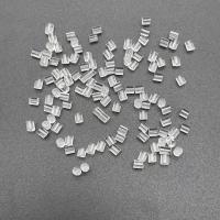 Plastic Ear Nut Component, hvid, 3.09x2.86mm, 10000pc'er/Bag, Solgt af Bag