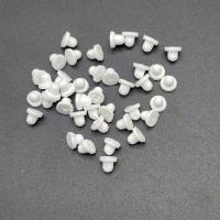 Πλαστική ύλη Ear Nut Component, λευκό, 1000PCs/τσάντα, Sold Με τσάντα