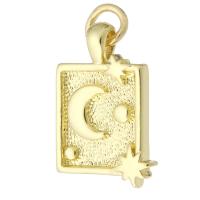 Messing hangers, Square, gold plated, mode sieraden & DIY, gouden, 12x17x2mm, Gat:Ca 2mm, 10pC's/Lot, Verkocht door Lot