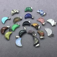 Gemstone Medálok Ékszer, Természetes kő, Hold, a nő, több színt a választás, 12x23mm, Által értékesített PC