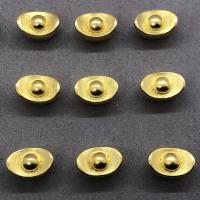 Perles bijoux en laiton, lingot, Placage de couleur d'or, DIY, doré, protéger l'environnement, sans nickel, plomb et cadmium, 5x13mm, Vendu par PC