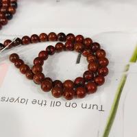 Natural Mahogany Obsidian Beads Round polished DIY red Sold Per Approx 14.96 Inch Strand