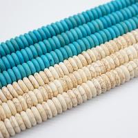 Syntetický Turquoise Korálek, Flat Round, DIY & různé velikosti pro výběr, více barev na výběr, Prodáno za Cca 14.96 inch Strand