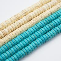 Syntetický Turquoise Korálek, Flat Round, DIY & různé velikosti pro výběr, více barev na výběr, Prodáno za Cca 14.96 inch Strand