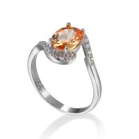 Cubic Zircon Messing fingerring, ringform, platin farve forgyldt, mode smykker & Unisex & forskellig størrelse for valg & med cubic zirconia, flere farver til valg, Solgt af PC