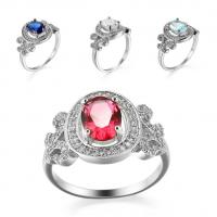 Cubic Zircon Brass Finger Ring ring shape platinum color plated fashion jewelry & Unisex & with cubic zirconia Sold By PC