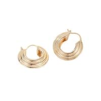 Laiton Anneau d'oreille, beignet, Placage de couleur d'or, bijoux de mode & styles différents pour le choix & pour femme, plus de couleurs à choisir, protéger l'environnement, sans nickel, plomb et cadmium, 10pairescouple/lot, Vendu par lot