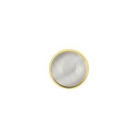 Broche résine, laiton, avec Oeil de chat & coquille & résine, Rond, Plaqué or 18K, magnétique & styles différents pour le choix & pour femme, 14x14mm, Vendu par PC