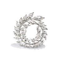 Cubic Zirconia Brooch Brass Flower plated micro pave cubic zirconia & for woman nickel lead & cadmium free Sold By PC