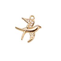 Cubic Zirconia Micro Pave Brass Pendant Animal gold color plated DIY & micro pave cubic zirconia nickel lead & cadmium free Sold By Lot