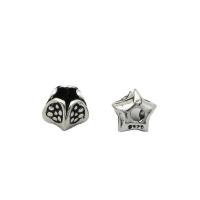 925 Sterling zilveren kralen, Vintage & DIY, 6.70x5.80mm, Gat:Ca 1.9mm, Verkocht door PC