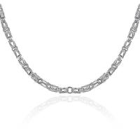 Zink Alloy Smycken Collier, zinklegering Karbinlås, plated, Unisex, silver, Längd Ca 45 cm, Säljs av PC