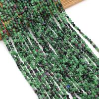 Ruby i Zoisite Bead, Flat Round, DIY, 4mm, Såld Per Ca 14.17 inch Strand