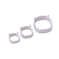 Titanium Steel Claw Setting Square DIY original color Sold By PC