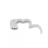 Titanium Staal Key Sluiting Setting, Hart, gepolijst, DIY, oorspronkelijke kleur, 25mm, Verkocht door PC