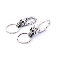 Titanium Steel Key Clasp Skull Unisex original color Sold By PC