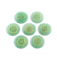 aventurine vert décoration, Rond, vernis au four, styles différents pour le choix, vert, 30mm, Vendu par PC