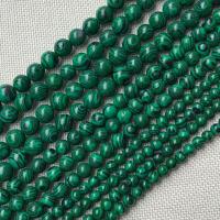 Natural Malachite Beads Round DIY Sold Per Approx 14.96 Inch Strand