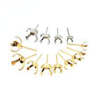 Stainless Steel Earring Stud Component 316 Stainless Steel Galvanic plating fashion jewelry & polished & DIY & Unisex Sold By PC