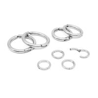 Mens Stainless Steel Öronring, 304 rostfritt stål, Rund, maskin poleras, mode smycken & polerad & DIY & Unisex & olika storlek för val, ursprungliga färgen, 100PC/Bag, Säljs av Bag