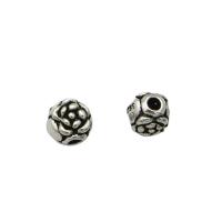 Perles en argent sterling 925, Rose, Vintage & DIY, 6x5.80mm, Trou:Environ 1.5mm, Vendu par PC