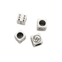 925 Sterling Silver Beads Square vintage & DIY Approx 4.3mm Sold By PC