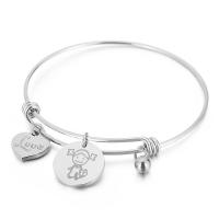 304 roestvrij staal Bangle, voor vrouw, meer kleuren voor de keuze, 68x1.50mm, Verkocht door PC