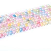 Topaze Bead, Runde, poleret, du kan DIY & facetteret, blandede farver, Solgt Per 39 cm Strand