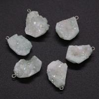 Ice Quartz Agate hänge, Ice Kvarts Agate, Oregelbunden, Unisex, 20x25-23x30mm, Säljs av PC