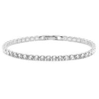 Cilindrata Zircone Bracciale in ottone micro pavimenta, placcato, lunghezza differente per scelta & Micro spianare cubic zirconia, nessuno, assenza di nichel,piombo&cadmio, Venduto da PC