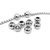 304 Stainless Steel Stopper Beads machine polished DIY & Unisex original color Sold By PC