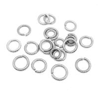 Ruostumaton teräs Open Ring, 304 Stainless Steel, Pyöreä, koneen kiillotettu, tee-se-itse & Unisex & erikokoisia valinnalle, alkuperäinen väri, 100PC/laukku, Myymät laukku