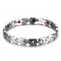 Bracciale gioielli in acciaio inossidabile, 304 acciaio inox, gioielli di moda & unisex, argento, 10mm, Lunghezza Appross. 8.07 pollice, Venduto da PC